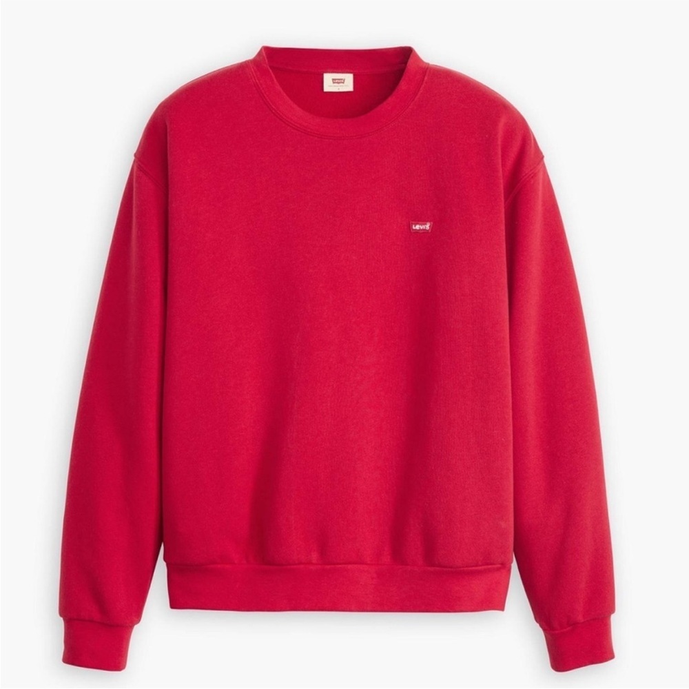 Levi's Men's Vibrant Red Crewneck Sweater